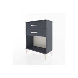 Arges Komodin 2 Çekmeceli 60x30x80 Antrasit-antrasit