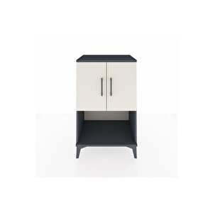 Hyperion Komodin 2 Raflı 2 Kapaklı 60x44x96 Antrasit-aytaşı