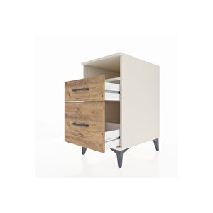 Kronos Komodin Tek Raflı 2 Çekmeceli 44x59x80 Aytaşı-çam