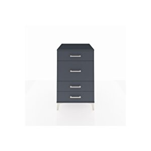 Kronos Komodin 4 Çekmeceli 60x59x96 Antrasit-antrasit