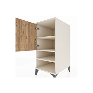 Kronos Komodin 3 Raflı Tek Kapaklı 44x59x96 Aytaşı-çam