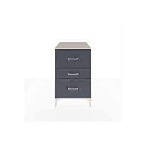 Kronos Komodin 3 Çekmeceli 60x59x96 Aytaşı-antrasit