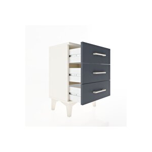 Arges Komodin 3 Çekmeceli 44x30x64 Aytaşı-antrasit