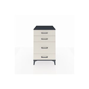 Kronos Komodin 4 Çekmeceli 60x59x96 Antrasit-aytaşı