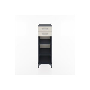 Hyperion Dolap 2 Raflı 2 Çekmeceli 44x44x134 Antrasit-aytaşı