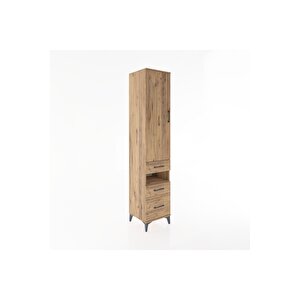 Hyperion Dolap 3 Raflı 3 Çekmeceli Tek Askılı 44x44x221 Çam-çam