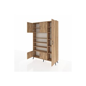 Arges Gardrop 11 Raflı 5 Kapaklı 132x30x195 Çam-çam