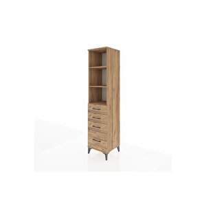 Hyperion Dolap 3 Raflı 4 Çekmeceli 44x44x195 Çam-çam