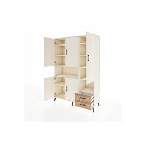 Hyperion Dolap 10 Raflı 2 Çekmeceli 5 Kapaklı 132x44x195 Aytaşı-aytaşı/çam