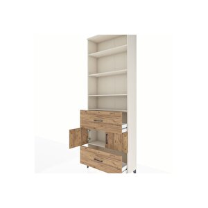 Arges Dolap 5 Raflı 2 Çekmeceli 2 Kapaklı 88x30x243 Aytaşı-çam