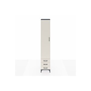 Hyperion Dolap 5 Raflı 3 Çekmeceli Tek Kapaklı 44x44x243 Antrasit-aytaşı