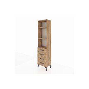 Arges Dolap 3 Raflı 4 Çekmeceli 44x30x182 Çam-çam