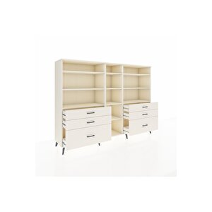 Hyperion Dolap 10 Raflı 6 Çekmeceli  220x44x163 Aytaşı-aytaşı