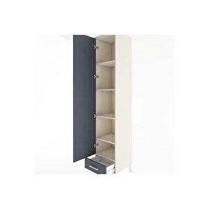 Hyperion Dolap 5 Raflı Tek Çekmeceli Tek Kapaklı 44x44x221 Aytaşı-antrasit