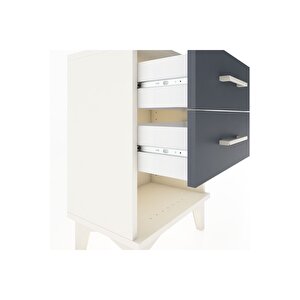 Arges Komodin 2 Çekmeceli 44x30x64 Aytaşı-antrasit