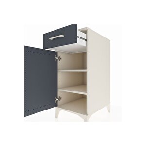 Kronos Komodin 2 Raflı Tek Çekmeceli Tek Kapaklı 44x59x96 Aytaşı-antrasit