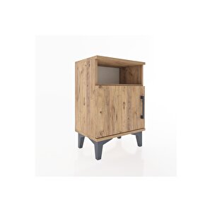 Arges Komodin 2 Raflı Tek Kapaklı 44x30x64 Çam-çam