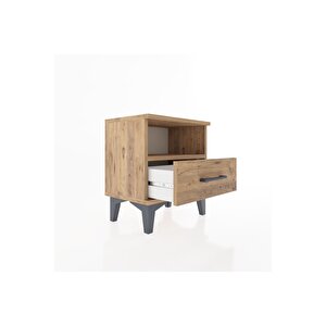 Arges Komodin Tek Raflı Tek Çekmeceli 44x30x48 Çam-çam