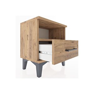 Arges Komodin Tek Raflı Tek Çekmeceli 44x30x48 Çam-çam