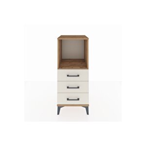 Hyperion Komodin Tek Raflı 3 Çekmeceli 44x44x106 Çam-aytaşı