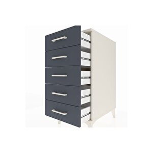 Kronos Komodin 5 Çekmeceli 44x59x96 Aytaşı-antrasit