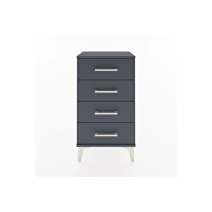 Arges Komodin 4 Çekmeceli 44x30x80 Antrasit-antrasit