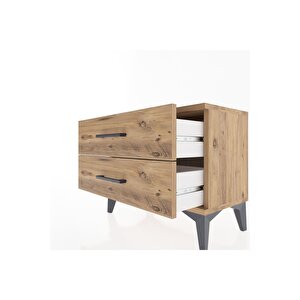 Arges Komodin 2 Çekmeceli 60x30x48 Çam-çam