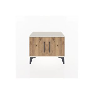 Arges Komodin Tek Raflı 2 Kapaklı 60x30x48 Aytaşı-çam