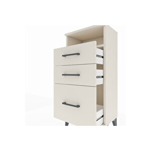 Arges Komodin Tek Raflı 3 Çekmeceli 44x30x96 Aytaşı-aytaşı