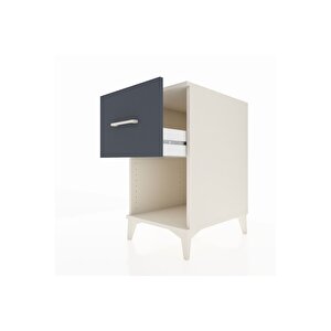 Kronos Komodin Tek Çekmeceli 44x59x80 Aytaşı-antrasit