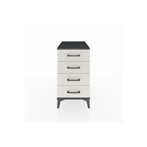 Kronos Komodin 4 Çekmeceli 44x59x80 Antrasit-aytaşı