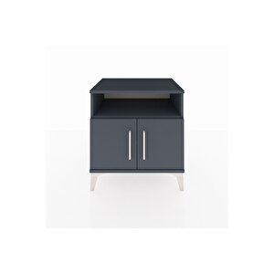 Hyperion Komodin 2 Raflı 2 Kapaklı 60x44x64 Antrasit-antrasit