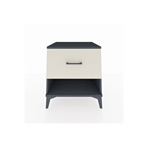 Kronos Komodin Tek Çekmeceli 60x59x64 Antrasit-aytaşı