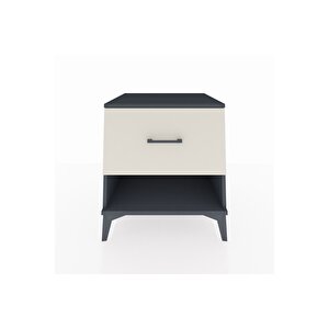 Kronos Komodin Tek Çekmeceli 60x59x64 Antrasit-aytaşı