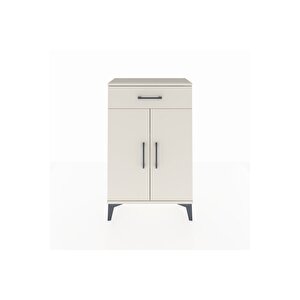 Arges Komodin 2 Raflı Tek Çekmeceli 2 Kapaklı 60x30x96 Aytaşı-aytaşı