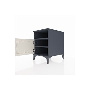 Kronos Komodin 2 Raflı Tek Kapaklı 44x59x64 Antrasit-aytaşı