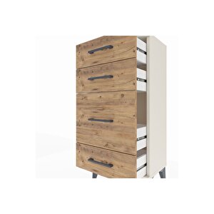 Arges Komodin 4 Çekmeceli 44x30x96 Aytaşı-çam