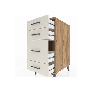 Kronos Komodin 4 Çekmeceli 44x59x96 Çam-aytaşı