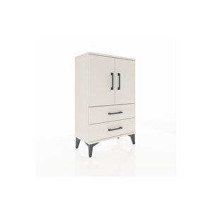 Arges Komodin 2 Raflı 2 Çekmeceli 2 Kapaklı 60x30x96 Aytaşı-aytaşı