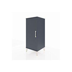 Hyperion Komodin Tek Raflı Tek Kapaklı 44x44x106 Antrasit-antrasit