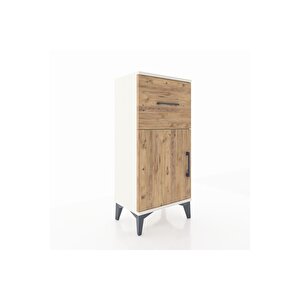 Arges Komodin Tek Raflı Tek Çekmeceli Tek Kapaklı 44x30x96 Aytaşı-çam