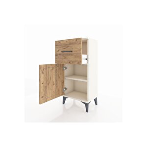 Arges Komodin Tek Raflı Tek Çekmeceli Tek Kapaklı 44x30x96 Aytaşı-çam