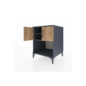 Kronos Komodin 2 Raflı 2 Kapaklı 60x59x80 Antrasit-çam