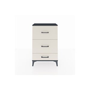 Arges Komodin 3 Çekmeceli 60x30x96 Antrasit-aytaşı