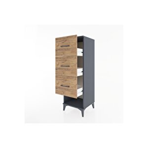 Hyperion Dolap 3 Çekmeceli 44x44x134 Antrasit-çam