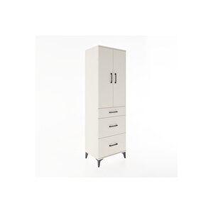 Hyperion Dolap 3 Raflı 3 Çekmeceli 2 Kapaklı 60x44x195 Aytaşı-aytaşı