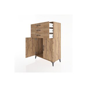 Hyperion Dolap 3 Çekmeceli 2 Kapaklı 88x44x134 Çam-çam