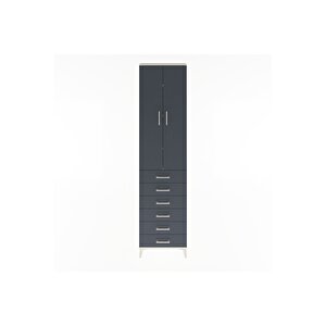 Arges Dolap 4 Raflı 6 Çekmeceli 2 Kapaklı 60x30x243 Aytaşı-antrasit