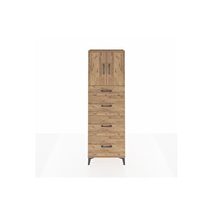 Arges Dolap 2 Raflı 4 Çekmeceli 2 Kapaklı 60x30x182 Çam-çam