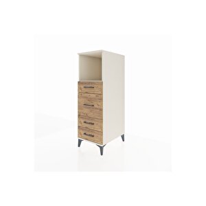 Kronos Dolap Tek Raflı 4 Çekmeceli 44x59x134 Aytaşı-çam